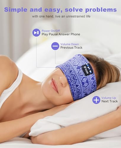 Image of LOVE EYE Sleep Sport Headphones Wireless Bluetooth 5.4 Headband Headphone