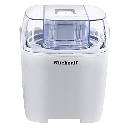 Kitchenif Digital Ice Cream Sorbet Slush & Frozen Yoghurt Maker (1.5 Ltr), White