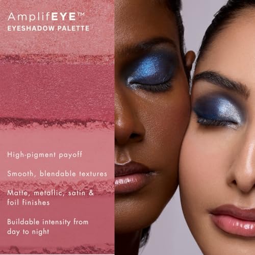 Image of HYUE AmplifEYE Eyeshadow Palette - 6 Shades | Rose All Day | Highly Pigmented Shades | Matte, Metallic, Satin & Foil | Long Lasting | Smooth Blendable Texture | All Skin Types