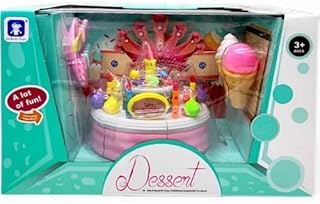 لعبة كيكة عيد ميلاد للأطفال من Next Store، مجموعة لعب طعام تظاهرية وردية، تتضمن شموع وديكورات ، اكسسوارات مطبخ ممتعة، هدية مثالية للبنات والأطفال فوق سن 3 سنوات.