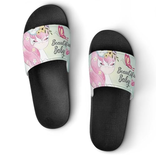 Chaussons de maison licorne et papillon : les sandales de bain idéales après la douche