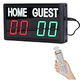 ghjdm Elektronischer Basketball-Score-Keeper, LED-Anzeigetafel, 5-Gang-LED-Digital-Tischanzeigetafel, Mit 2,4-G-Fernbedienung, Für Fußball-Ping-Pong-Tennis-Indoor-Spiele