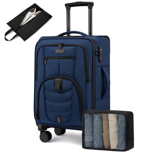 Carry On Luggage 22x14x9 with Spinner Wheels & TSA Lock
