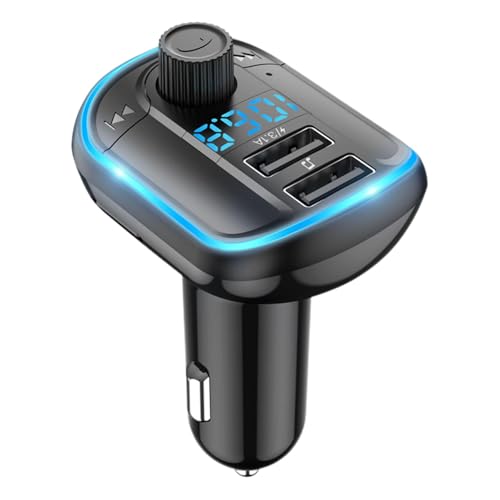 Reproductor de MP3 inalámbrico para coche, adaptador inalámbrico para coche, cargador de coche de carga rápida, transmisor FM USB de alta fidelidad, transmisión perfecta para todos los smartphones
