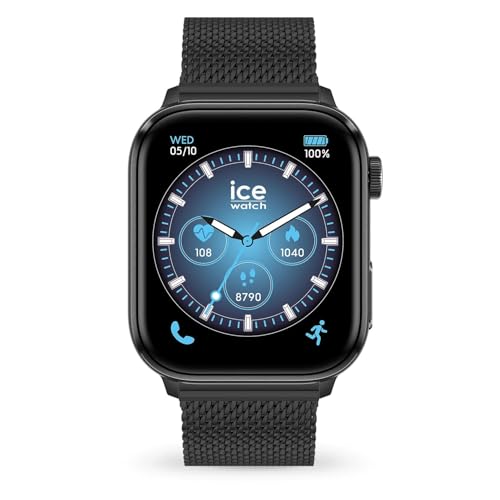 Ice-Watch - Ice Smart 3.0 Black Milanese 1.78 Amoled Gps - Orologio Connesso Rettangolare Nero Misto A Bracciale In Metallo - 024300 (1.78 Pollici)