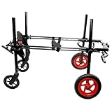 Best Friend Mobility Pro Series Dog Wheels for Back Legs Hyperlight Fiber Side Arms All Terrain Foam Tires for All The Dogs - Chair Plus Front Wheel Kit (Medium)