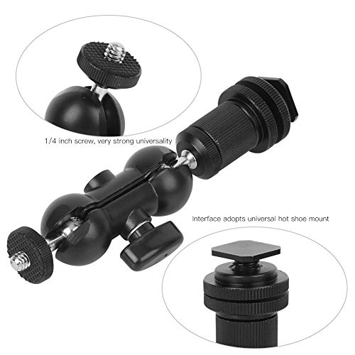 RockVOQRN Liga De Alumínio Preto Seção Universal Ajustável Montagem De Sapata Braço Mágico Para Moni