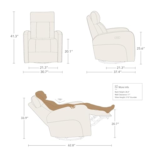Sillón eléctrico reclinable con soporte para adultos miniatura 3