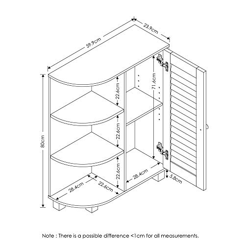 Furinno Indo Louver Door Storage Cabinet in Espresso #TOP17