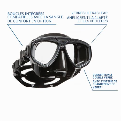 Scubapro Masque Zoom Full Black – vue 3