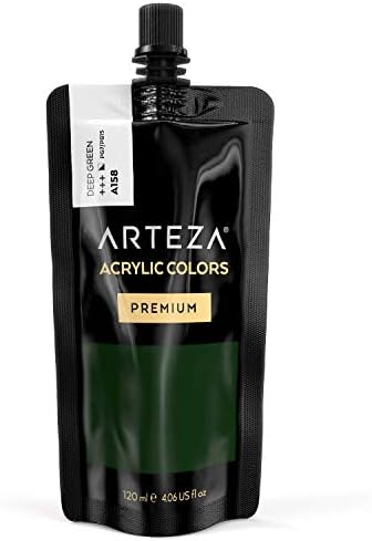 ARTEZA Metallic Acrylic Paint, Pearl Golden Hour A213, 120 ml Pouch, Highly Pigmented & Fade-Resistant, Non-Toxic, Art Supplies for Artists & Hobby Painters