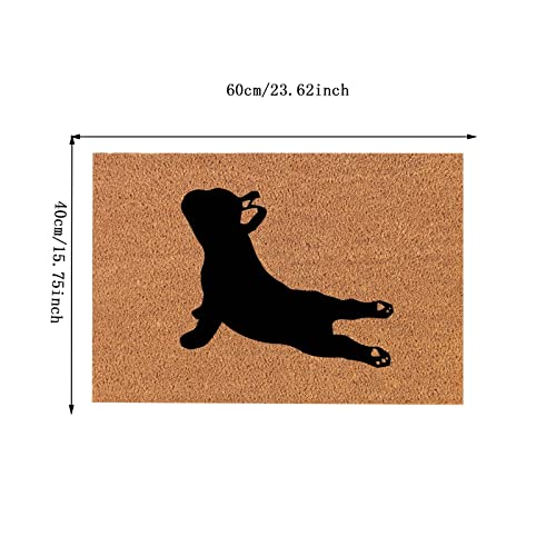 Französische Bulldogge Fußmatte Frenchie Fußmatte Hundeliebhaber Dekor Mehrere Größen Große Fußmatte rutschfeste Außenmatte 3 Teppich