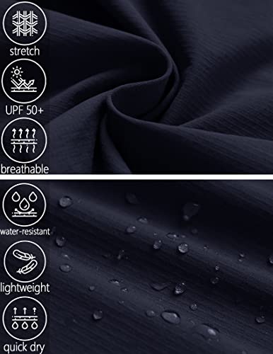 Men's Hiking Pants Convertible Zip Off Lightweight Waterproof Quick Dry Outdoor Fishing Travel Safari Camping Navy 36 #TOP3