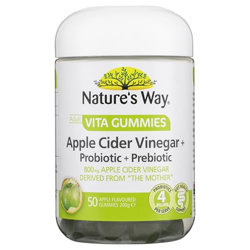 Nature's Way Adult Apple Cider Vinegar Plus Prebiotic Plus Probiotic Vita 50 Gummies