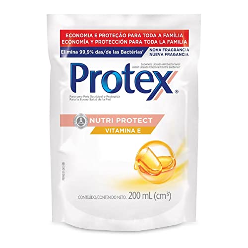 Sabonete Líquido Antibacteriano para as Mãos Protex Nutri Protect Vitamina E 200ml