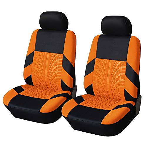 Housse de siège auto polyester orange pour VW T-Cross Mk1 2019-2026 - 2