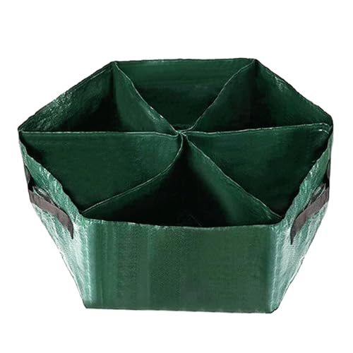 Camas elevadas de tela para jardinería, 6 rejillas para cultivo de plantas, impermeable, multifuncional, cama de cultivo de tela de 27 galones con agujeros de drenaje para cultivar flores y verduras