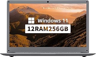 jumper Windows 11 Laptop 1080P Display,12GB RAM 256GB SSD,14 Inch Ultrabook Intel Celeron Processor,Laptops with Wifi USB3.0 Bluetooth 4.0,Gray