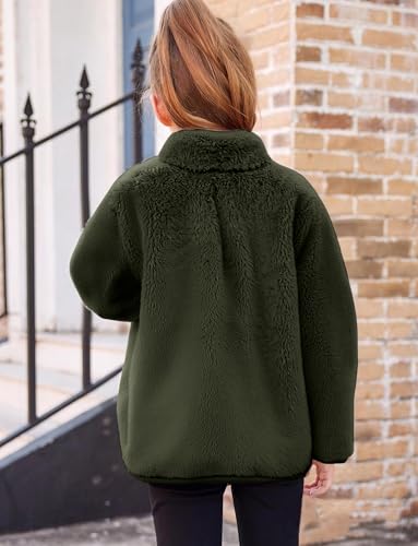 Happy Cherry Girls Boys Fleece Jacket Full Zip Warm Coat with Pockets2