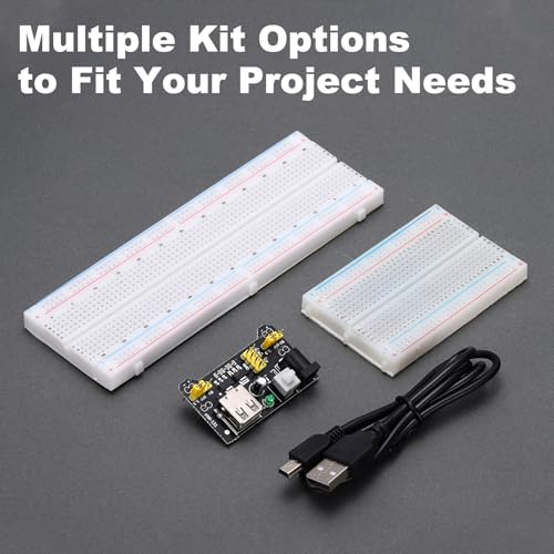 Kit de platine d'expérimentation 830 et 400 points avec module d'alimentation