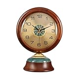 AILIUXIAOYAN Horloges de Table Horloge à Pendule Chinoise en Bois Massif, décoration de Table Minimaliste(Walnut)