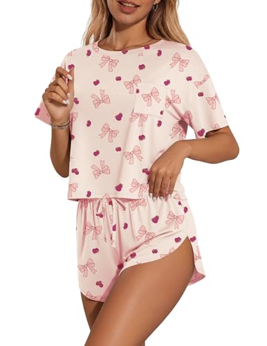 Image of Ekouaer Womens Pajama Sets Sexy Lounge Sets Side Split Short Pj Sets