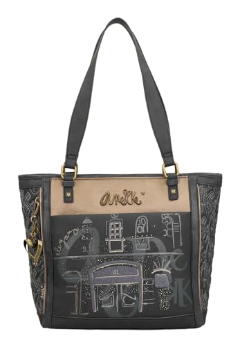 Sac shopper Anekke bleu marine multicolore : grand sac à épaule Boutique