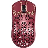 ATTACK SHARK R5Ultra 8K Carbon Fiber Wireless Gaming Mouse with 42000 DPI -PAW3950 MAX Sensor -39g Ultra-Lightweight-Nordic 52840 MCU Chip-Wired/BT/2.4GHz Wirelss Programmable Mouse for PC/Mac (Red)
