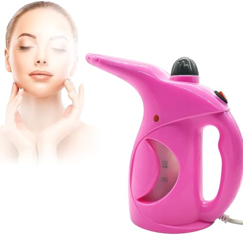Image of TEKCOOL Nano Cure 2-In-1 Facial & Garment Steamer - Handheld Nano-Ionic Steam Machine For Cold & Cough Relief, Face Care & Wrinkle Removal - 200Ml Portable Steamer For Clothes & Skin (Medium), Pink