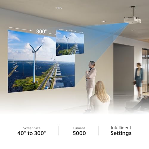 Image of Sony Data Projector VPL-CXZ10 | 5,000 Lumens XGA Laser Light Source Projector for Corporate Business Presentations, Training Rooms & Educational Institutions