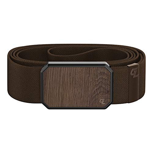 Groove Life Gun Metal/Stone and Walnut/Brown Groove Belt Loadout Men's Stretch Nylon Belt with Magnetic Aluminum Buckle, Lifetime Coverage - Medium4