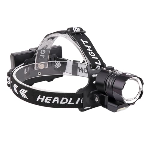 Rechargeable LED Headlamp, 990000 LM 4 Modes Headlamp Red Warning Zoomable Energy Saving, 90 Hour Standby Head Lamp, IP68 Waterproof And 90° Adjustable for Outdoor Camping Hiking Hunting Hardhat