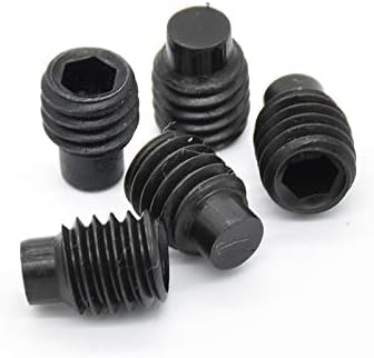 Ochoos M3 M4 M5 M6 M8 M10 M12 Grade 12.9 Alloy Steel Black Hexagon Socket Set Screws with Dog Point - (Size: M10-35mm(5pcs))