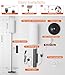 luckystyle Dimmable Floor Standing Tall Lamp, 12W Led Bulb with Lampshade, Foot Switch, Remote Custom Color Temperature Pole for Bedroom, Office, Kids & Living Room, Black