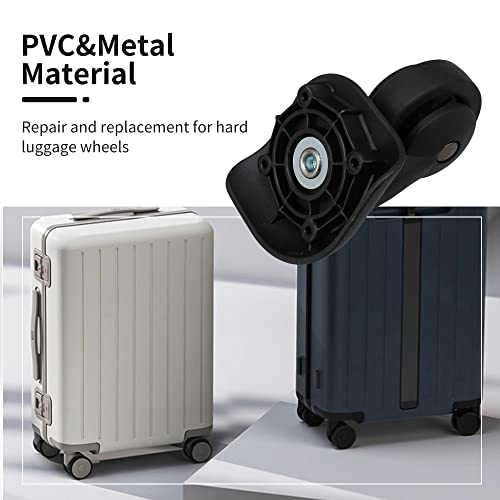 2 Pairs of Multi-function Luggage Universal Wheel 115W Series Replacement for W293 Black for Casters (2)3