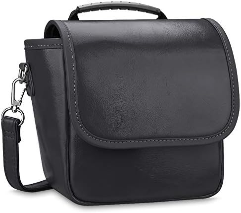Fintie Carrying Case Compatible with Polaroid Originals OneStep+, Onestep 2 VF, Now+ I-Type, Now I-Type Instant Film Camera - Premium Vegan Leather Travel Bag w/Removable Strap & Pocket (Black)