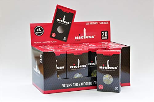 Nicless 8mm Disposable Cigarette Filters - Box (600 Ct.)