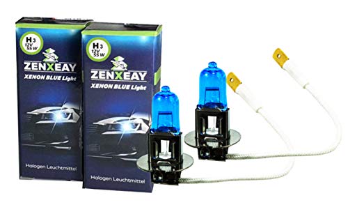 H3 Xenon - Bombillas halógenas (12 V, 55 W, 2 unidades), color blanco
