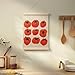 PaJiaNi Vintage Kitchen Wall Art,Red Tomato Fruit Wall Decor,Fruit pattern wall art Poster For Dining Kitchen Dining Restaurant Coffee Shop Apartment,12x16Inch