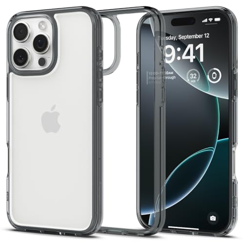 Spigen iPhone 16 Pro Max �P�[�X �N���A ���� �X�g���b�v�z�[�� �ČRMIL�K�i �o���p�[ �ϏՌ� �E���g���E�n�C�u���b�h ACS07994 (�X�y�[�X�E�N���X�^��)
