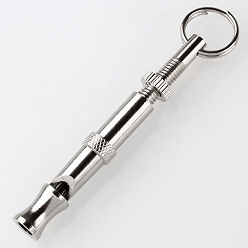 Mangostyle Portable Ultrasonic Sound Dog Training Whistle to Stop Barking High Frequency Safety Recall Obedience Whistle with Keychain,Stainless Steel Bark Control for Pet Dogs