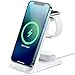 AGPTEK 15W Cargador Inalámbrico Rápido, 3 en 1 Estación de Carga Rápida Qi para iPhone 12/12 Mini/12 Pro/11/11, Samsung Galaxy S8/S9/S10/S20, Airpods Pro/2, Apple i Watch SE/6/5/4/3/2, Blanco