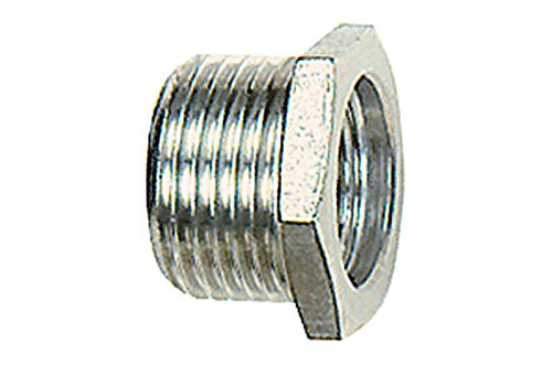 RIEGLER 111629-251.04-ES Reduziernippel, kurz, G 3/4 a., G 1/2 i., SW 32, Edelstahl 1.4571, 1Stk