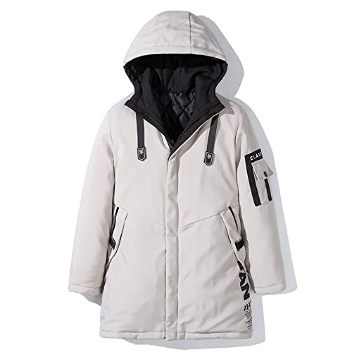 Veste mi-longue homme automne hiver bestgift kaki M contre le froid