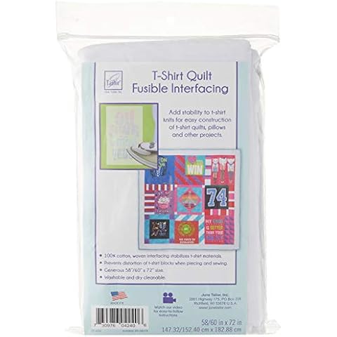 June Tailor T-Shirt Project Fusible Interfacing, 60 by 72-Inch, White Cover