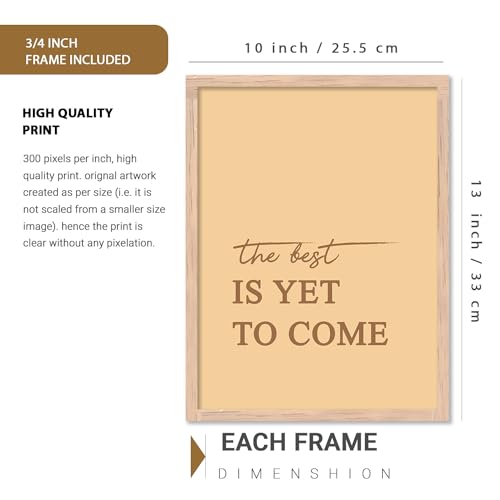 Image of kotart Motivational Quote wall Paintings with Frame for Home Decoration - Painting for Living Room Bedroom Office Wall hanging frames - Pack of 6 (C)