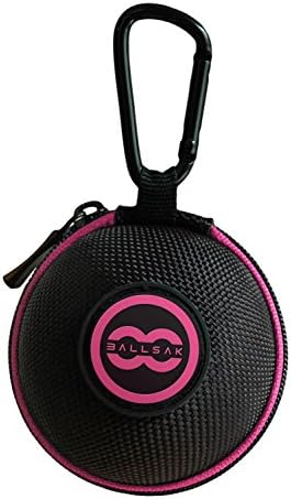 Ballsak Sport - Pink/Black - Clip-on Cue Ball Case, Cue Ball Bag for Attaching Cue Balls, Pool Balls, Billiard Balls, Training Balls to Your Cue Stick Bag Extra Strong Strap Design!**