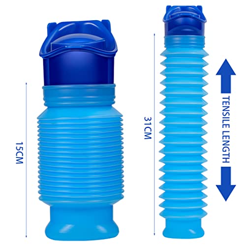 Cunqn Emergency Toilet Shrinkable Urinal Urine Bottle Portable Potty Pee Bottles For Male Female Kids Outdoor Camping Travel Traffic Jam 750Ml 1Pcs #TOP1