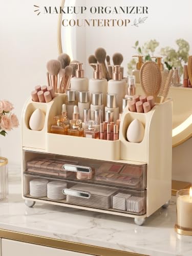 KQJS Large Makeup Organizer Countertop for Vanity Skincare Organizers — view 4