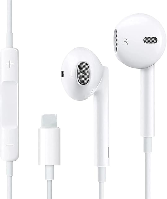 [Apple MFi Certified]In-ear Earphones Wired Stereo Sound Headphones for iPhone with Microphone and Volume Control,Active Noise Cancellation iPhone 11/11 Pro/12/12 Pro Max/Mini/SE/X/XS/XR/8/7 